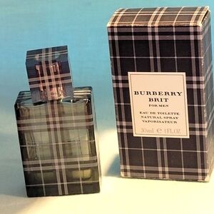Burberry Brit Eau de Toilette for Men - Black Plaid Is Only 1/4 on The Botom,see